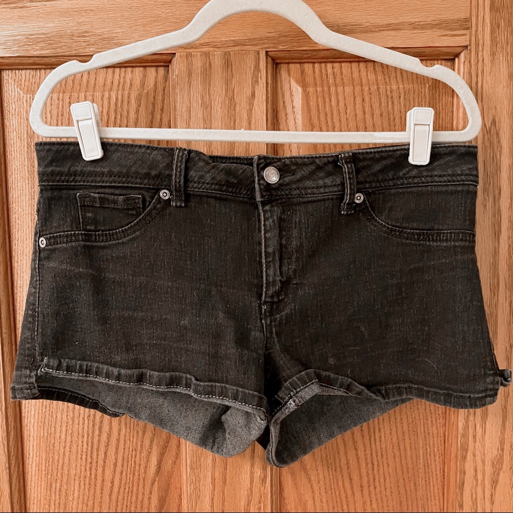 Dots black denim shorts size 13